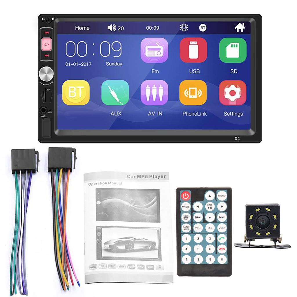 Autoradio 2 Din 7 Pollici Sistema Multimediale per Auto Lettore MP5 Bluetooth per Auto