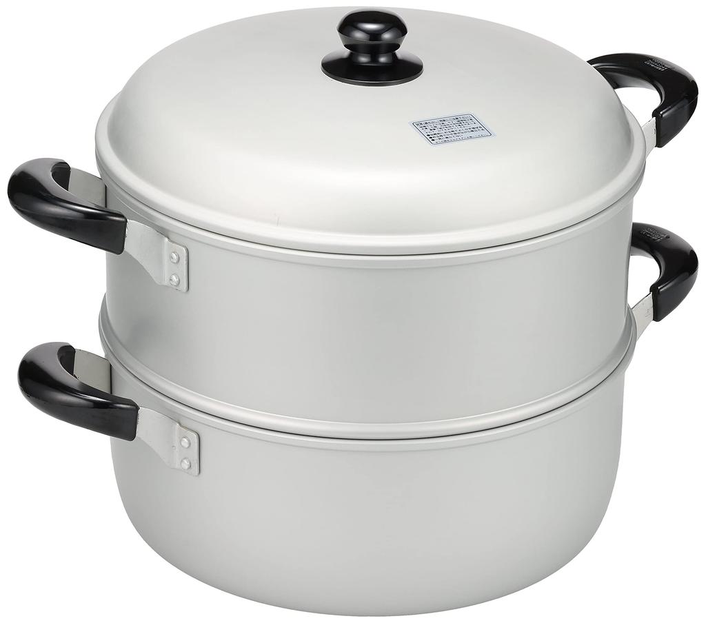 Wahei Freiz Lightweight Aluminum Two-Tier Steamer, 30cm, Rakuraku Komachi RR-4070