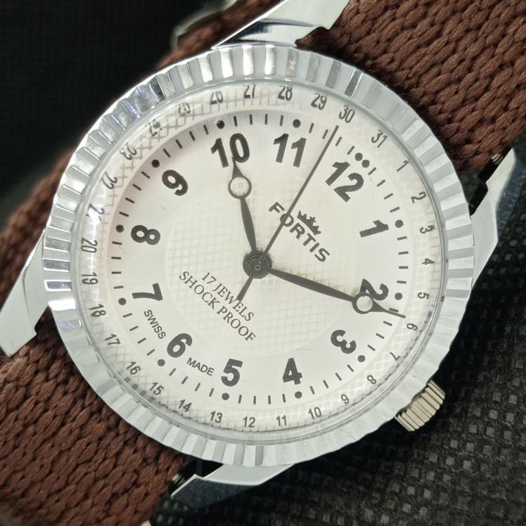 

ВОССТАНОВЛЕННЫЕ ШВЕЙЦАРСКИЕ МУЖСКИЕ НАРУЧНЫЕ ЧАСЫ FORTIS WINDING СЕРЕБРЯНЫЙ ЦИФЕРБЛАТ 622c-a416846-2 lot622c-a416846
