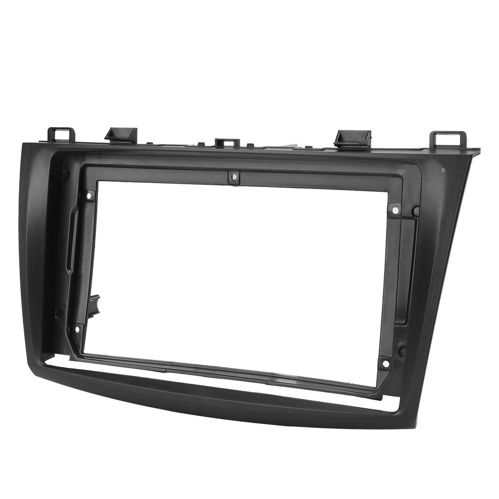 9in Car Navigation Panel Frame Black Stereo Dash Fascia Replacement for Mazda 3 2010‑2013