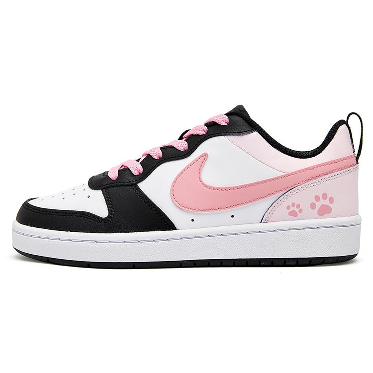 

Nike Court Borough Low 2 Wear resistant And Lightweight Low top Skateboard Shoes GS Black Pink BQ5448-115(TeamFive- ) 39