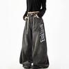 2026 Embroidered Denim Pants Loose Fit High Street Style Wide Leg Jeans Teens