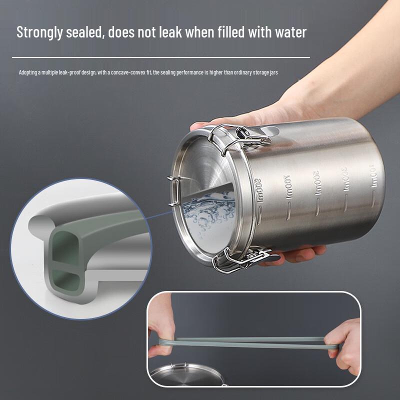 Yizi Xiaojie 304 Stainless Steel Sealed Food Storage Jar