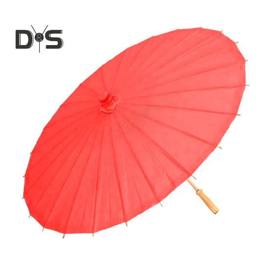 20/30/40/60/85CM Colorful Paper Umbrella Chinese Style DIY Crafts Decorative Oil-paper Painting Umbrella Bamboo Handle Oriental Parasol Party Favors