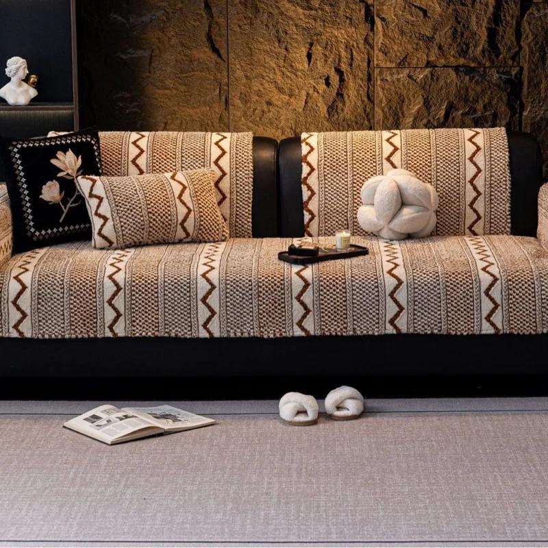 Snuggly Plush Couch Fitted Cover For Den Lounge Corner L Couch Towel Fitted Cover Anti-Slip Scratch Proof Home Couch Fitted Cover Decor