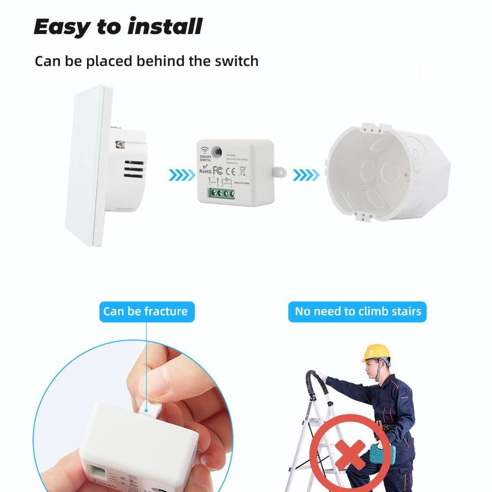 10A WiFi Relay Switch 433MHz Remote Switch Mini Smart Switch Module Home Automation