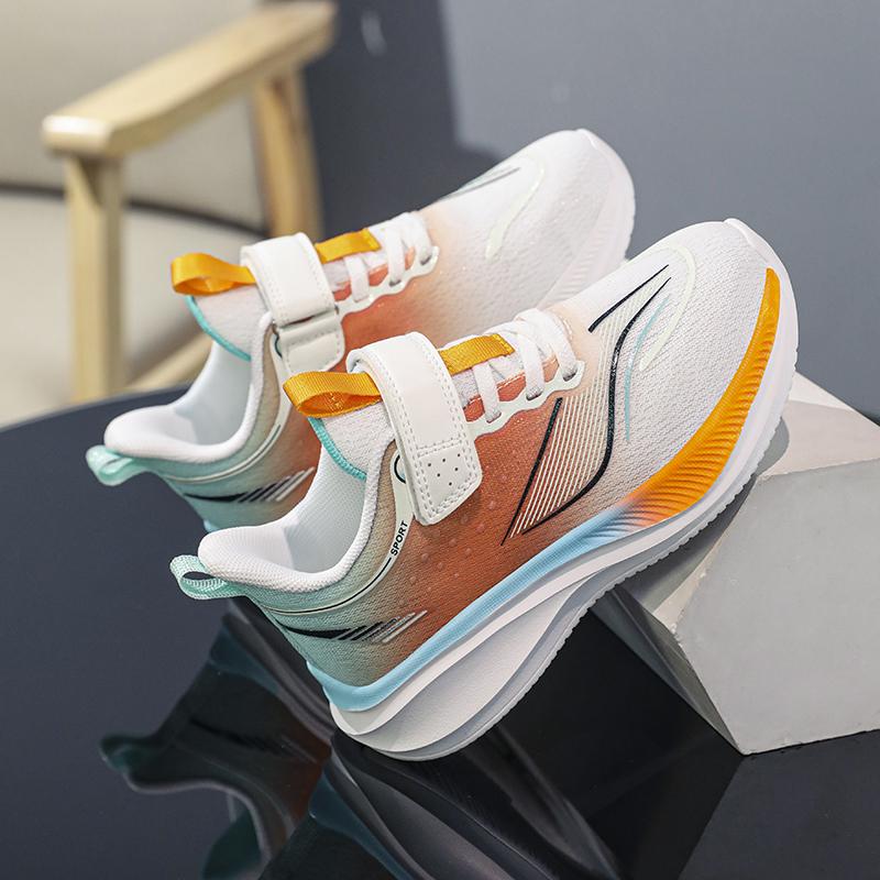 new men's middle and large children's shoes Velcro elementary school running shoes springback children's casual shoes