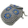 Silver Metal Beaded Ethnic Purse Girls Bridal Bag Cross Body Bag for women/Girl Party Clutch Metal Clutches Vintage Brass