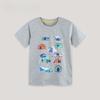 Children's Short-Sleeved T-Shirt Summer Car Print Boys' T-Shirt Knitted Cotton Crew Neck Children's Sweatshirt