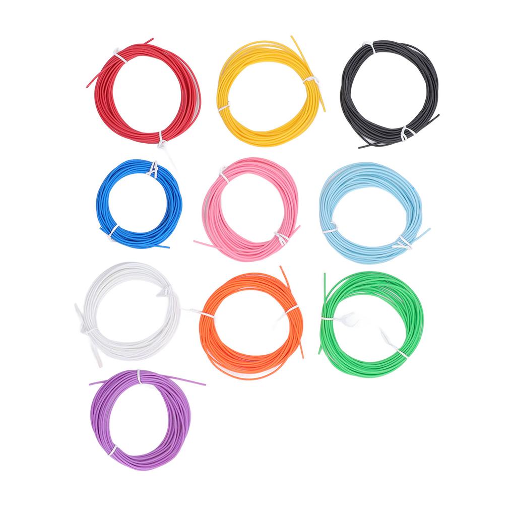 10 Color 3D Pen PCL Filament Refill 1.75mm Low Temperature Bright 3D Printing Pen Consumables 5m