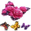 Tappetino Forma Farfalle Motivo Floreale 3D Retro Antiscivolo con Punti in Rilievo Zerbino Assorbente Ad Asciugatura Rapida Tappeto Ingresso Bagno