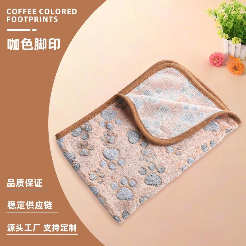 Pet blanket suitable for all seasons, made of coral fleece, soft and non-shedding, double-sided fleece, comfortable pet mat 25*25cm