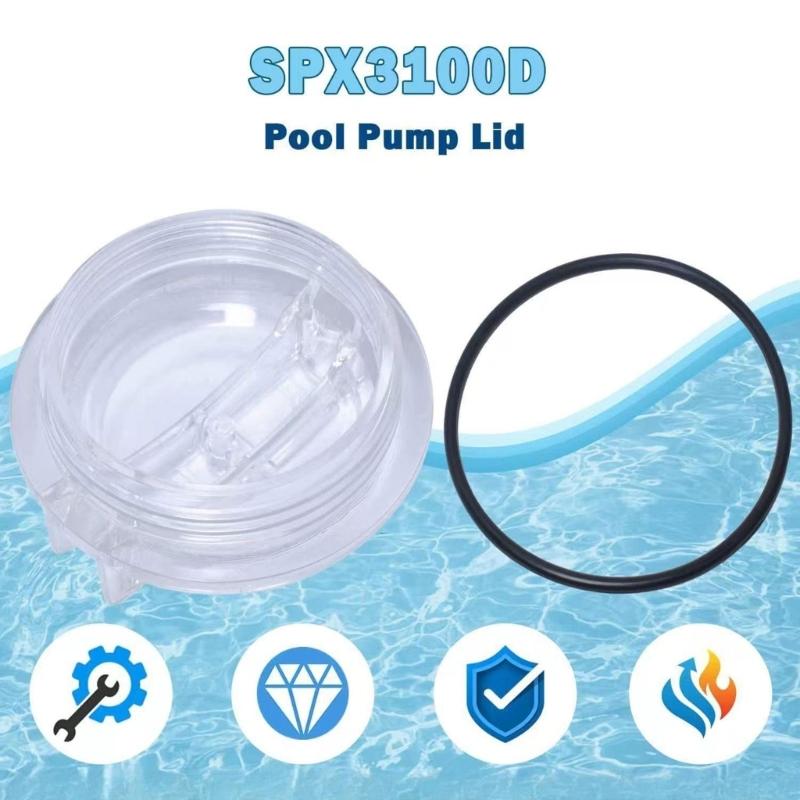 Effective Replacement Pool Pump Lid Thread Strainer Cover Pool Maintenance Accessory Acrylic Material for SPX3100D Model