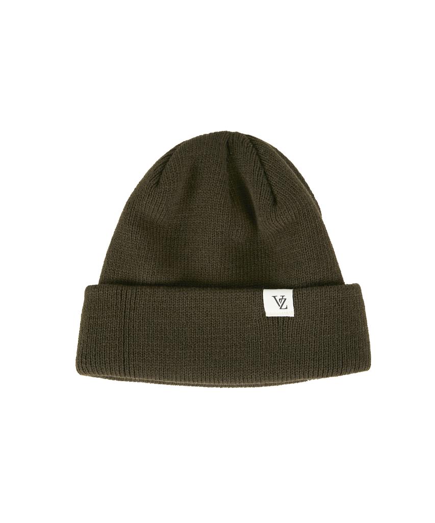Bajal Monogram Label Beanie Khaki