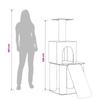 Cat Tree with Sisal Scratching Posts Light Grey 146 cm