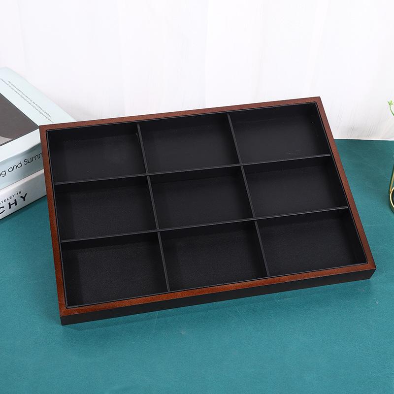 Walnut Jewelry Display Tray for Rings, Necklaces, and Bracelets
