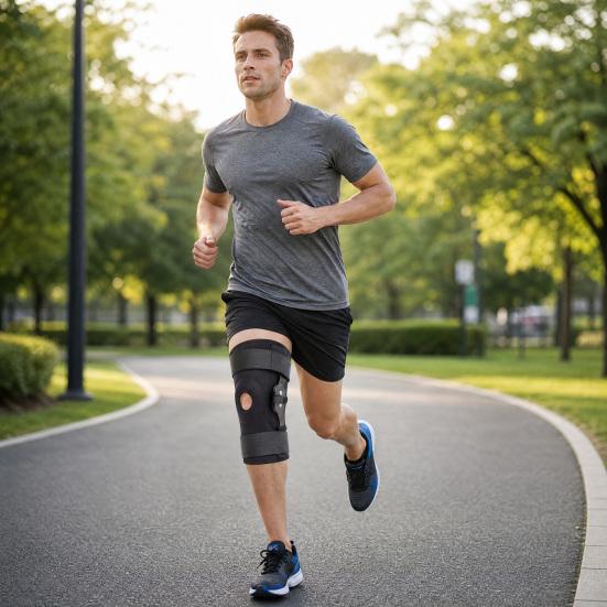 Men Women Knee Support Brace, Adjustable Compression Sleeve for Arthritis, Meniscus Tear, Knee Pain Relief Wrap for Sports, Running, Basketball
