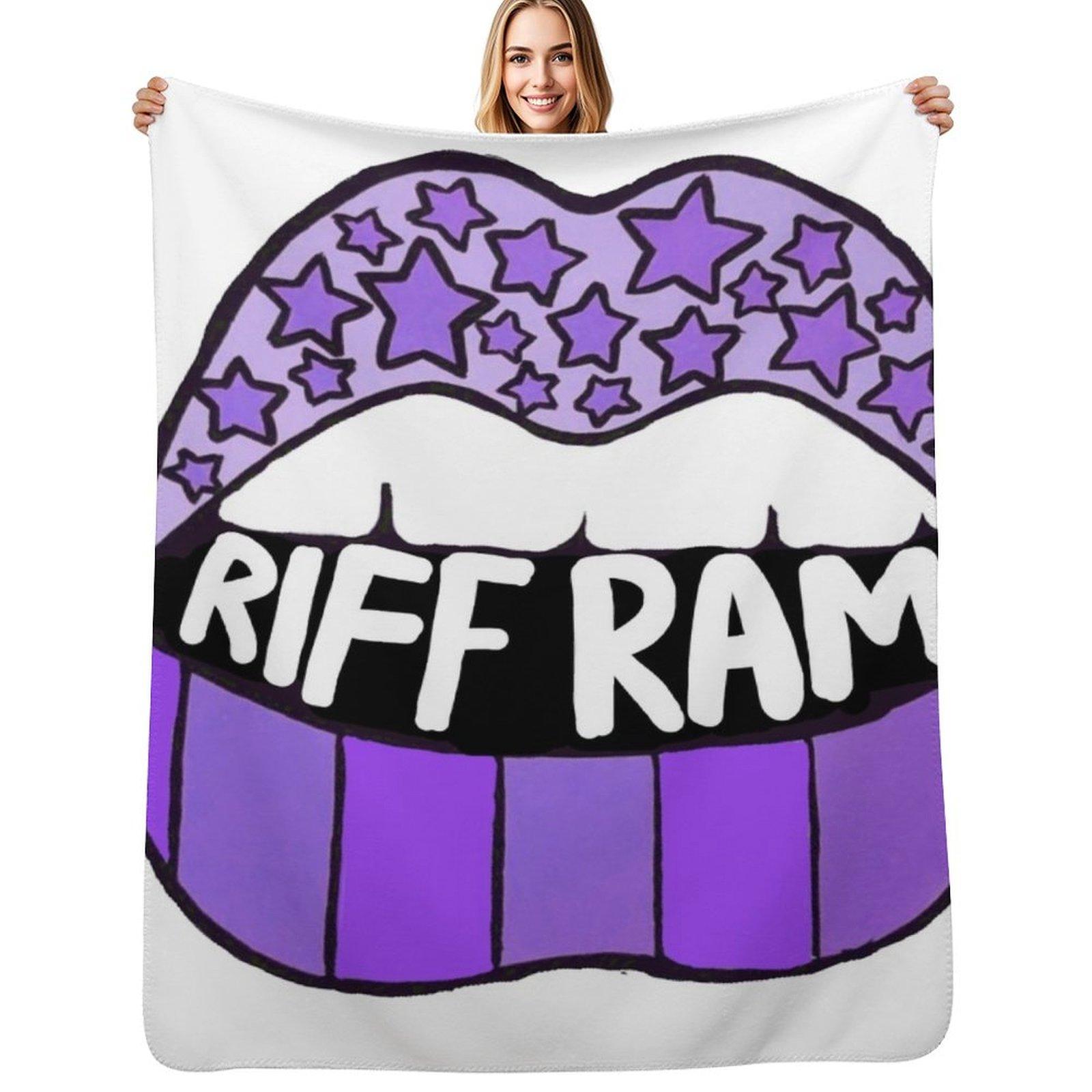 riff ram lips stars and stripes Throw Blanket Men s Soft Warm Throw Blanket for Couch Size: 75*100cm, Weight: 230 GSM