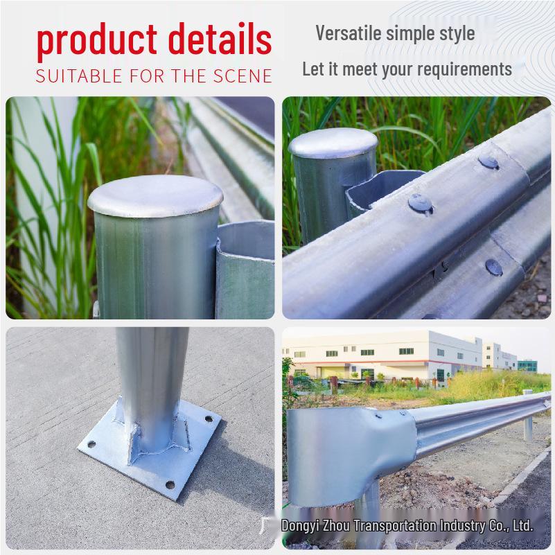 Rural Road Three-Wave Hot-Dip Galvanized Guardrail Panel for Anti-Collision Protection