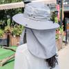 Breathable Fisherman Cap Summer UV Protection Sun Hat With Neck Flap Women Men Detachable Hiking Fishing Hats Outdoor Bucket Hat