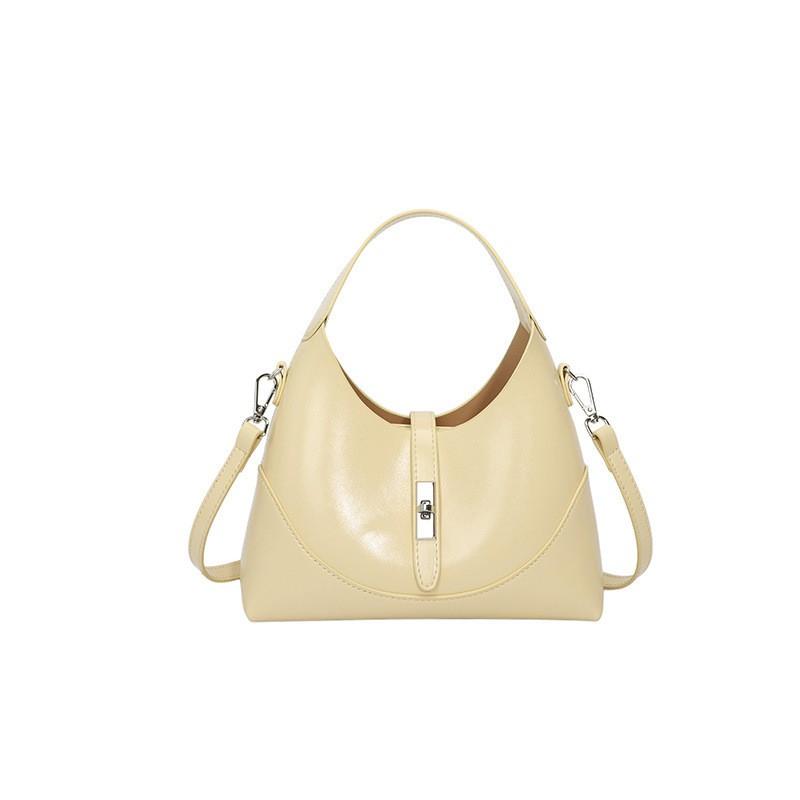 Elegant Minimalist Single Shoulder Bag With Snap - PU Water Bucket Tote Daily Commute Travel