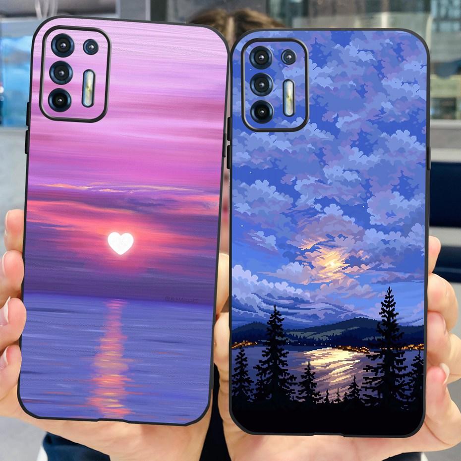 För Motorola Moto G9 Plus Fodral Mode Design Mjukt TPU-skydd För Motorola Moto G9 Power MOTO G9Plus Svart Silikonstötfångare
