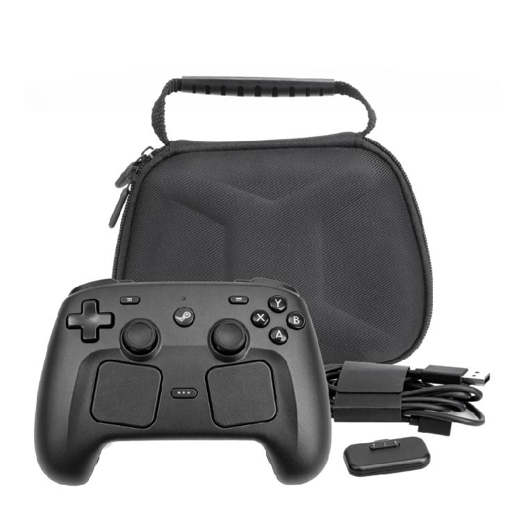 Bag with Mesh Pocket Game Controller Travel Carrying Case Scratchproof Shockproof Storage Box for Steam Controller 2