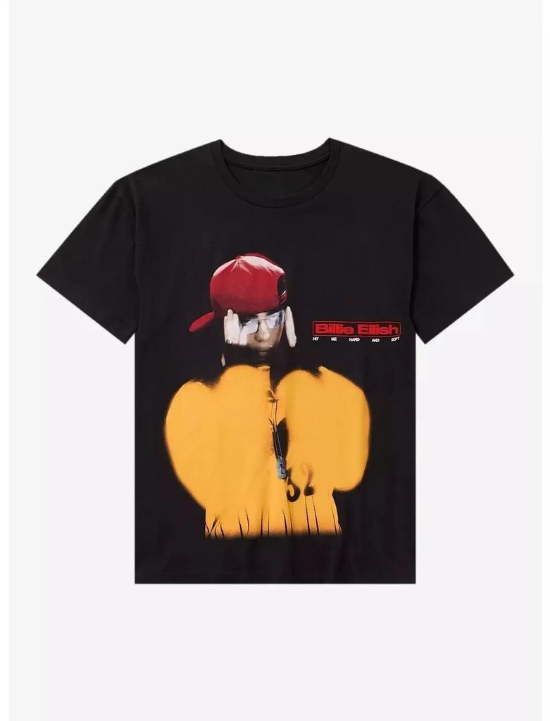 Billie Eilish Hit Me Hard and Soft Graphic T Shirt Casual Fashion Summer Loose Oversized Retro Cotton Unisex Top for Men Women