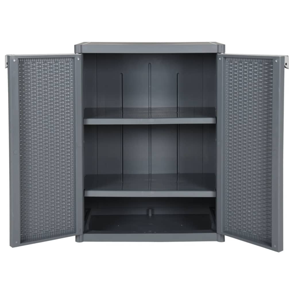 Vidaxl Gartenschrank, Grau, 65X45X88 Cm, Rattan Pp