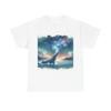 Unisex Adult T Shirt Watercolor Whale with Starry Blowhole