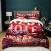 Hazbin Hotel Red Bedding Set Ultra Soft Duvet Cover Set Lightweight Quilt Cover All-Season 3-Pieces Room Decor for Teens