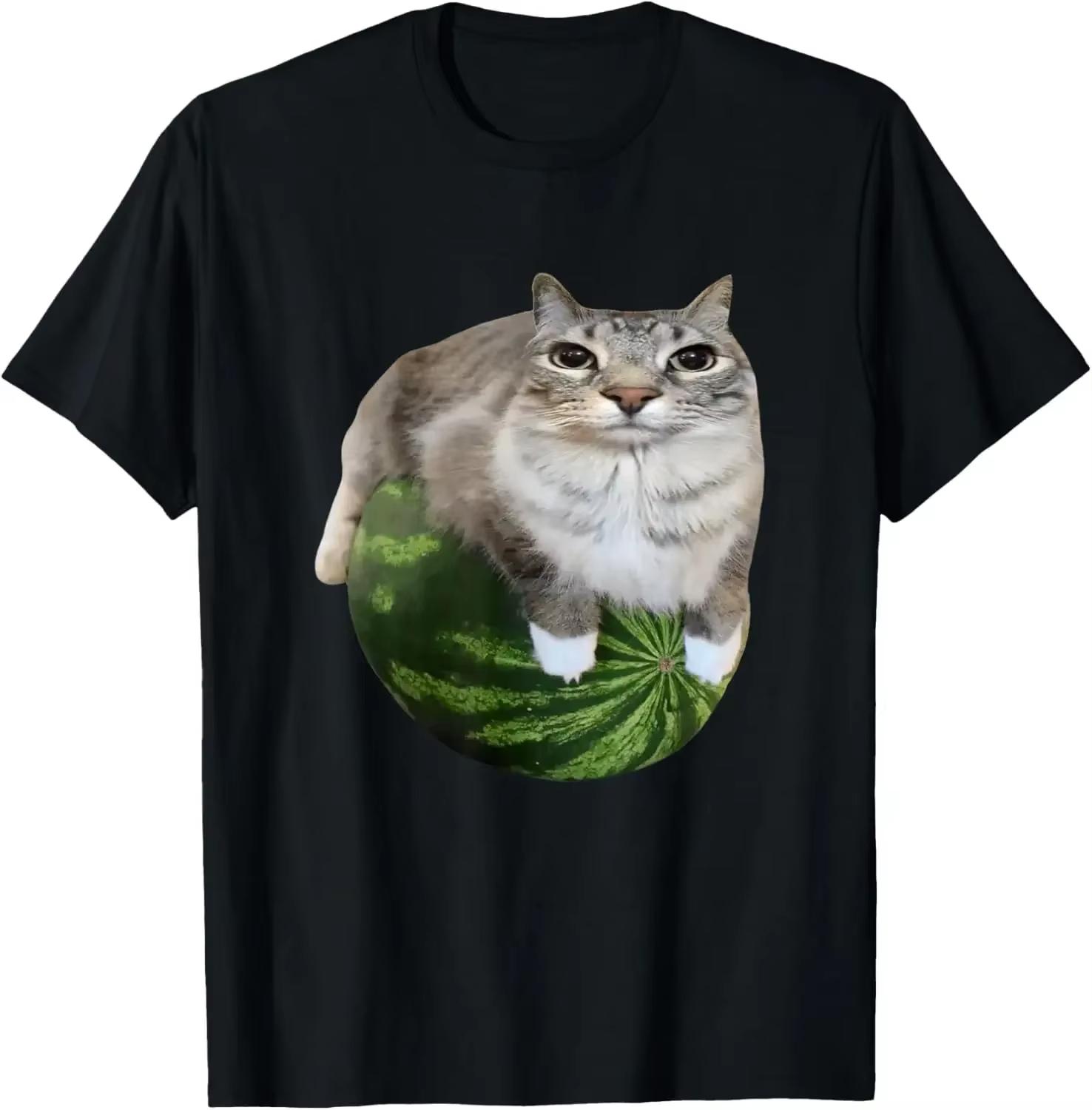 

Watermelon Cat Silly Cat Meme A Hilarious Watermelon Is A Stylish Unisex Top Both Men Women Adult Children Parent Child Tshir... S разноцветный