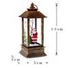 Fun lantern-style snow globe with light. A great value set. Antique-style ornament for creating a dazzling atmosphere and mood. (Santa Claus & Angel)