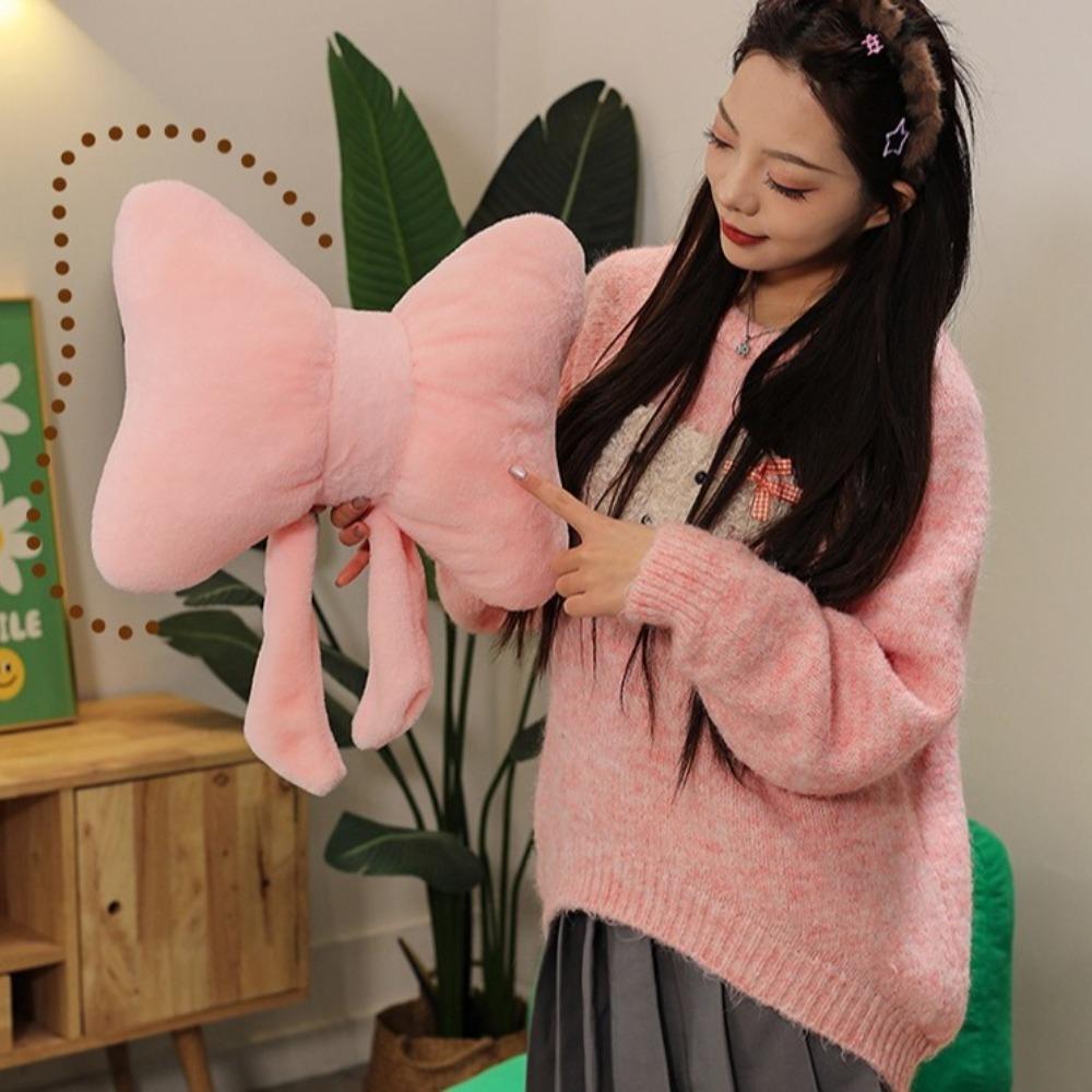 Plush Bow Pillow Cute Bow Throw Pillows Neck Rest Pillow Neck Cushion  Seat Ornaments
