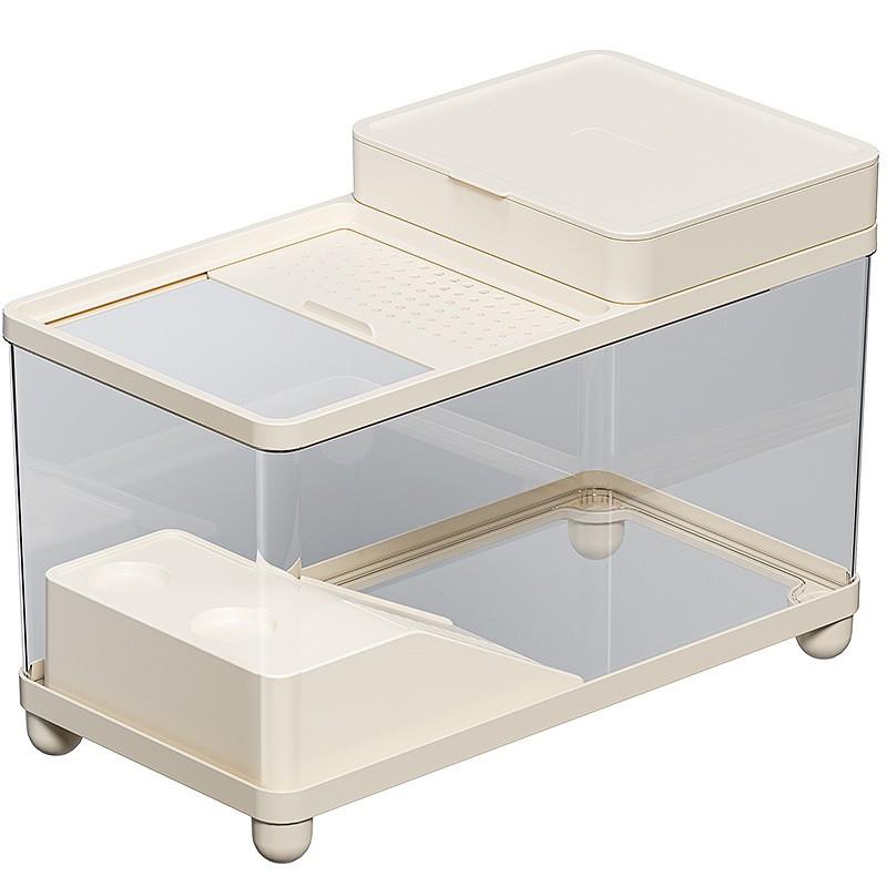 Petit Habitat Hermite Crabe Fermé avec Base de Drainage Plateforme d'Escalade Installation Décorative Usage Domestique