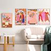 Cartoon Abstrakte Vase Rosa Niedlich Mädchen Tanz Poster Regenbogen Liebe Feministische Kunst Leinwand Druck Frau Tag Geschenk Malerei Zimmer Home Decor