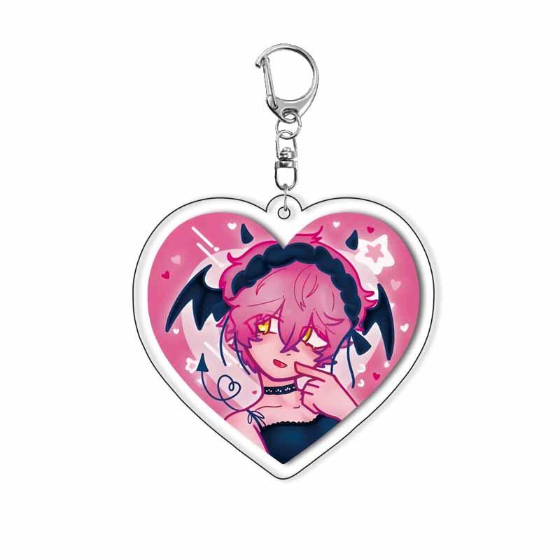 

4pcs/set Anime Alien Stage Chibis Popular Keychains Bag Decorative Luka Ivan Till Mizi Hyuna Character Shaped Acrylic Pendant