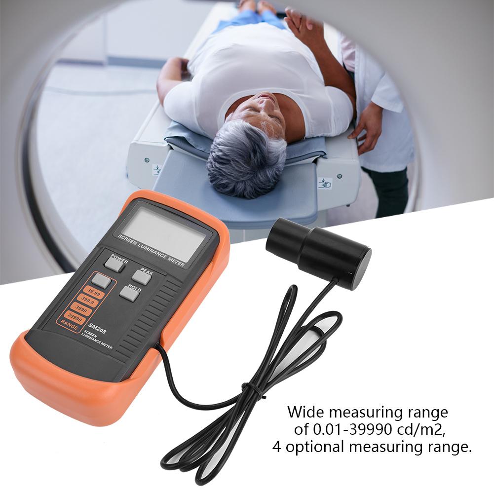 SM208 Screen Brightness Meter Portable Luminance Meter with Light Detector 0.01-3 0 cdCelsiusm