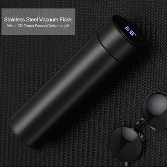 Wodoodporny ekran ze stali nierdzewnej cyfrowy LED dotykowy izolacja ciepła butelka na wodę