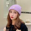 Winter Knitted Hat for Women Warm Pullover Hat P Shaped Bag Head Trendy Face Small Korean Version Wool Hat Men
