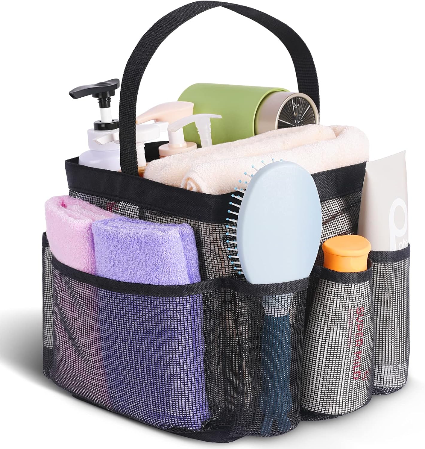 Porte-savon en maille portable pour chambre de dortoir universitaire Essentiels Porte-savon de dortoir avec 8 poches Grande capacité Pour la plage la natation la salle de sport les voyages Essentiels United States