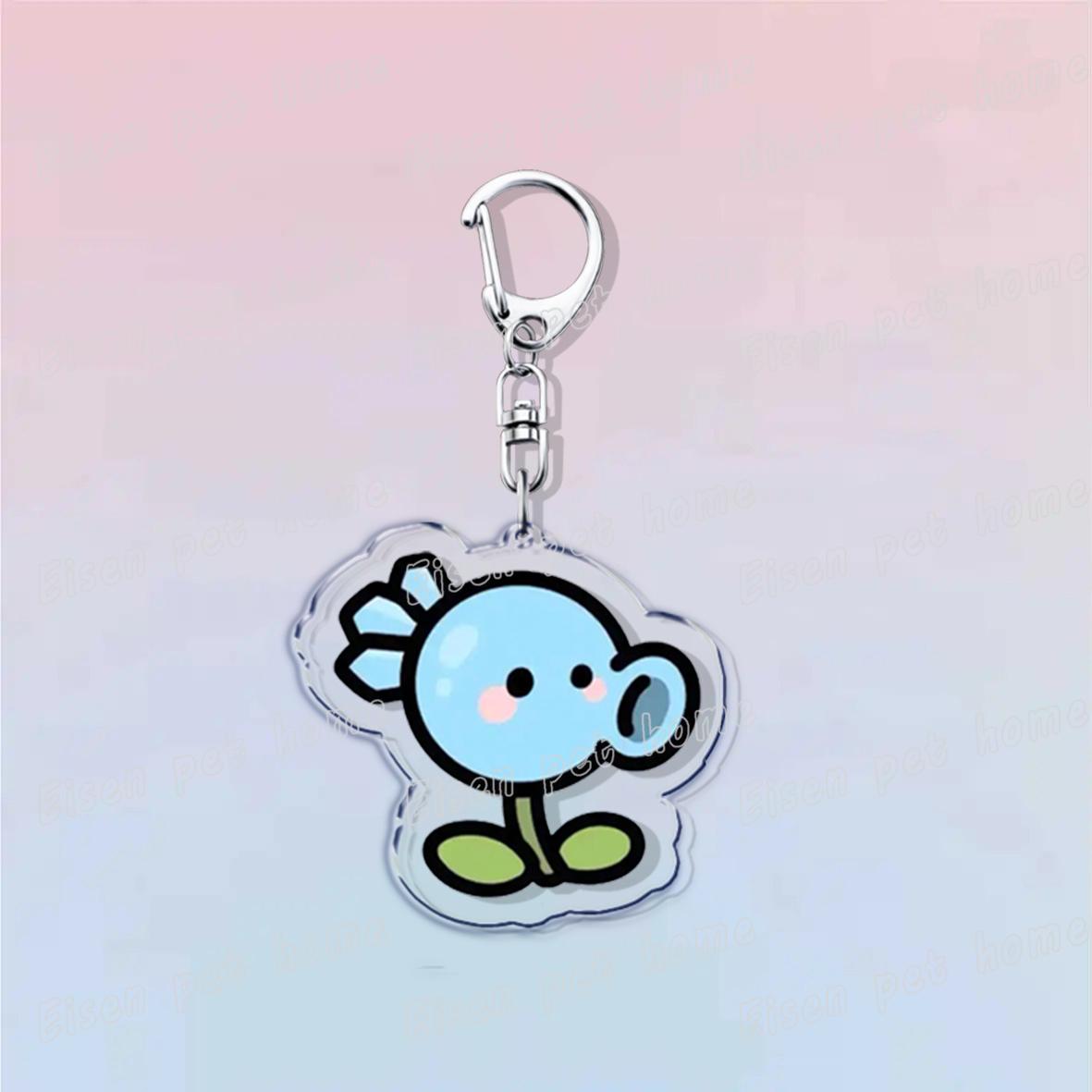

Video Game Pvz Keychains for Accessories Bag Fashion Gamer Plants Garden Warfare Key Chain Ring Jewelry Sunflower Gifts Keyrings