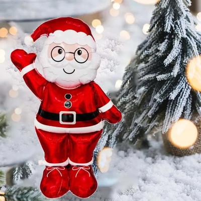 Christmas Series Foil Balloons 3D Large Xmas Tree Xmas Party Ornaments Balloons Santa Claus Stand By Air Standing Balloons