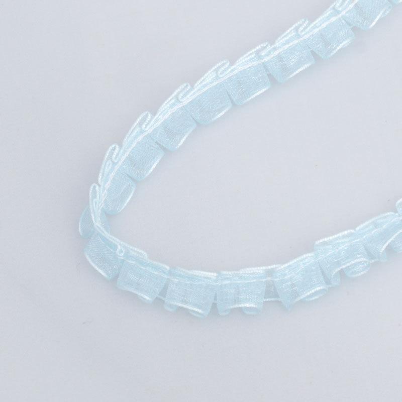 1cm Wide Transparent Chiffon Ribbon Lace Pet Clothing Hat Accessories Handmade Decorative Materials Ruffled Lace Ribbon Bow DIY Flower Handmade