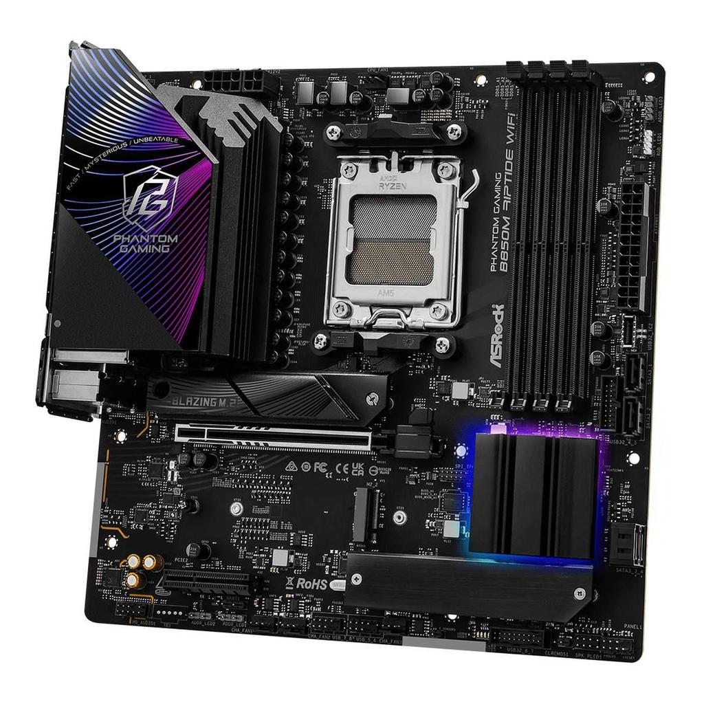 Płyta ASrock B850M Riptide WiFi /AMD B850/DDR5/SATA3/M.2/USB3.1/WiFi/BT/PCIe5.0/AM5/mATX