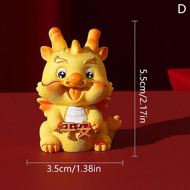Miniature Dragon Statue Statue Chinese Zodiac Ornament Car Dashboard Room Desktop Decoration