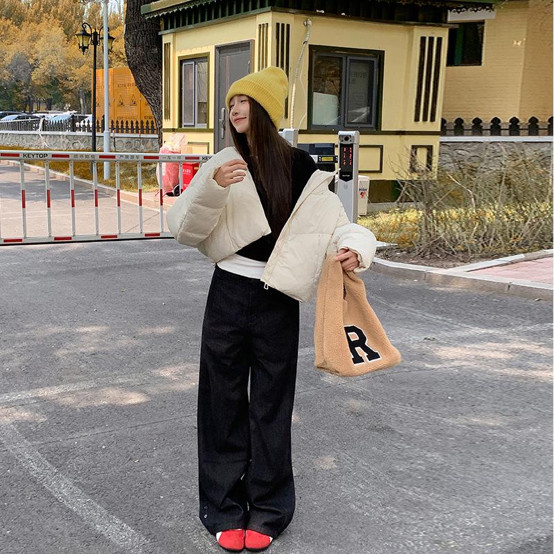 New Autumn and Winter Simple Short Cotton-padded Jacket Women's Western Style Loose Padded Coat