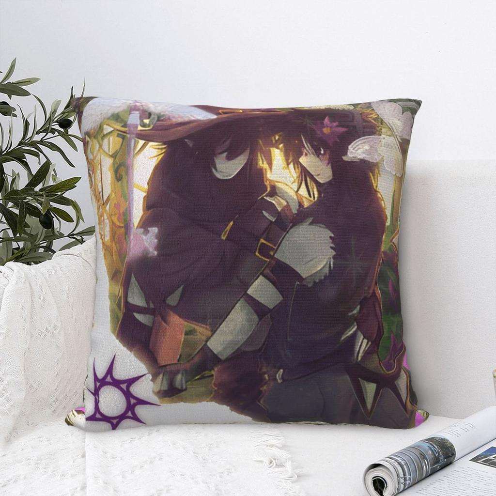 Azuretime Anime Square Pillow Cases Azure Two Time Game Cushion Cover Zipper Decor Throw Pillow Case Cover For Car 45*45Cm