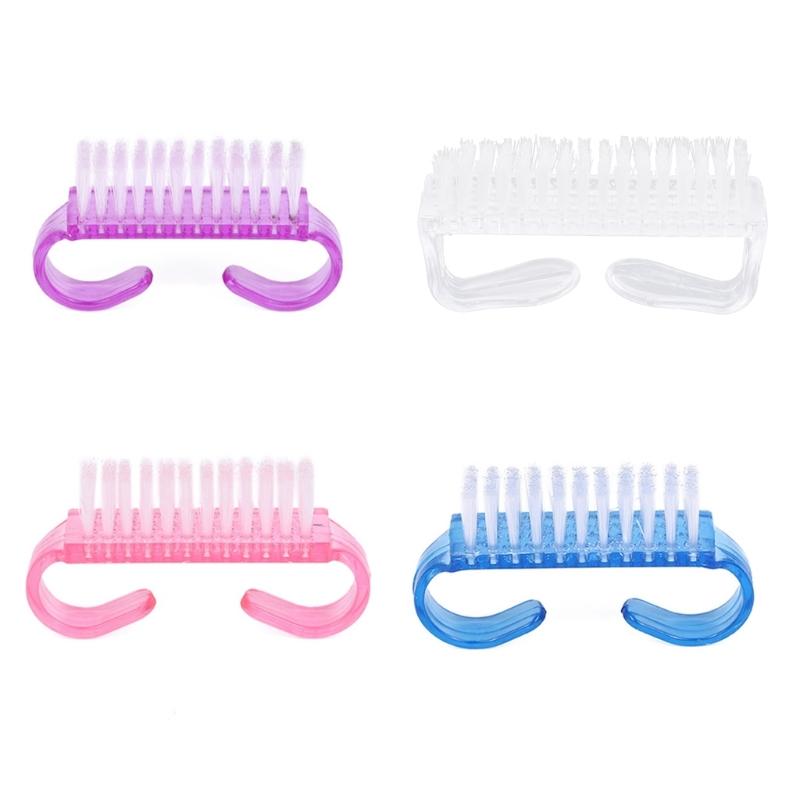 6.5cm Long Plastic Manicure Pedicure Brush Nail Cleaning Tools Soft Remove Dust Makeup Brushes Nail Care Accessories