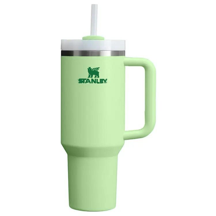 

Автомобильная чашка на 40 унций, Северо-Американская новая термоизоляция большой емкости из нержавеющей стали, портативный лед с ручкой One Size светло-зеленый